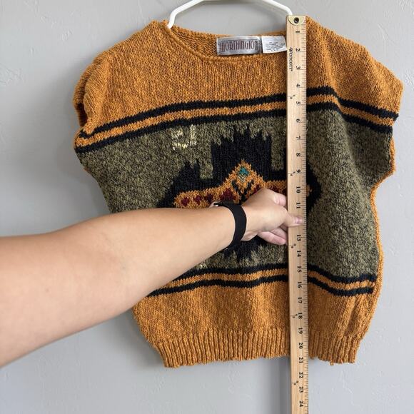 Vintage Worthington Sleeveless Knit Pullover Sweater Woman’s L Boho Geometric - Picture 6 of 7